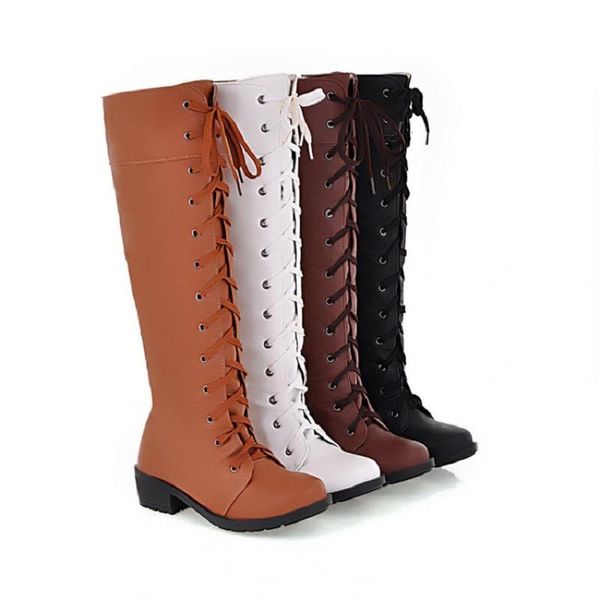 boots autumn/winter shoes lace-up high cross lacing big size thick soles heels knight, Black
boots autumn/winter shoes lace-up high cross lacing big size thick soles heels knight, Black