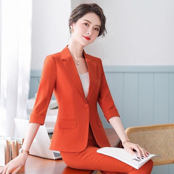 styles 20211 spring summer half sleeve blazers suits formal women business work wear professional pantsuits women's two piece pants, White
styles 20211 spring summer half sleeve blazers suits formal women business work wear professional pantsuits women's two piece pants, White