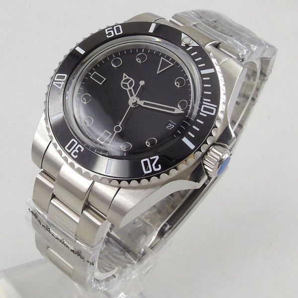 wristwatches 40mm black dial automatic mechanical domed glass miyota bracelet strap date window self winding men's watch, Slivery;brown
wristwatches 40mm black dial automatic mechanical domed glass miyota bracelet strap date window self winding men's watch, Slivery;brown