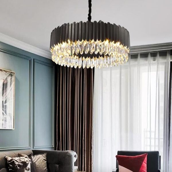modern crystal chandelier luxury gold / black living room hall round bedroom lamp chandeliers
modern crystal chandelier luxury gold / black living room hall round bedroom lamp chandeliers