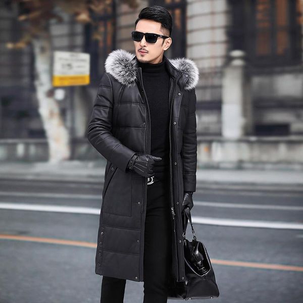 men's leather & faux mens jacket sheepskin genuine men 2021 warm duck down winter coat long chaqueta cuero hombre 19007 yy700, Black
men's leather & faux mens jacket sheepskin genuine men 2021 warm duck down winter coat long chaqueta cuero hombre 19007 yy700, Black