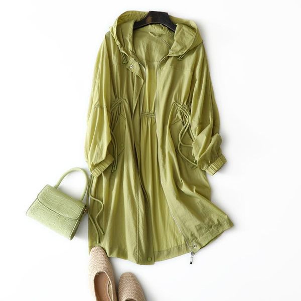 women's trench coats summer bi is equipped with nanometer high density semi-perspective lightweight breathable sun-proof coat for women, Tan;black
women's trench coats summer bi is equipped with nanometer high density semi-perspective lightweight breathable sun-proof coat for women, Tan;black