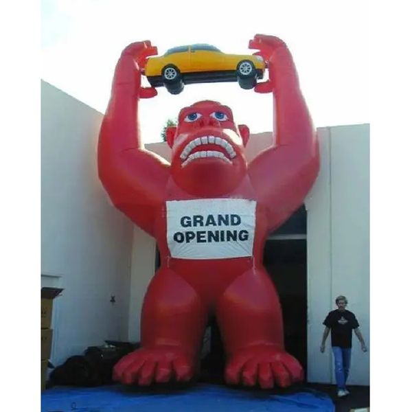 advertising cartoon 7.5meters red green purple inflatable gorilla chimpanzee with car custom printed for promotion
advertising cartoon 7.5meters red green purple inflatable gorilla chimpanzee with car custom printed for promotion