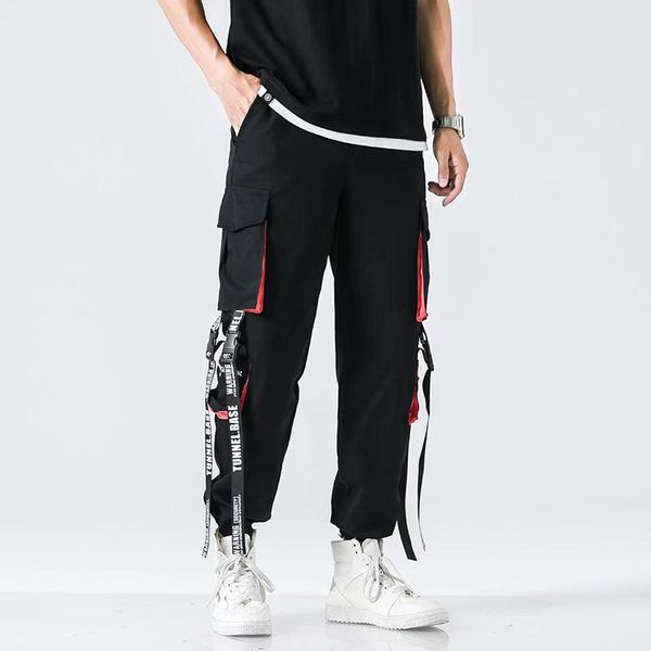men's pants men joggers multi-pocket elastic waist harem hip hop streetwear sweatpants male pencil trousers, Black
men's pants men joggers multi-pocket elastic waist harem hip hop streetwear sweatpants male pencil trousers, Black