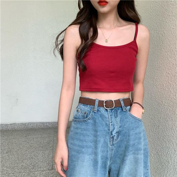 women's tanks & camis 2021 brandy cute crop women solid summer casual vest sleeveless cool streetwear club high street tank te, White
women's tanks & camis 2021 brandy cute crop women solid summer casual vest sleeveless cool streetwear club high street tank te, White