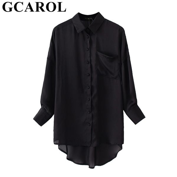 gcarol new women black asymmetric long blouse 30% cotton casual high street oversized girlsbottoming shirt chic 210323, White
gcarol new women black asymmetric long blouse 30% cotton casual high street oversized girlsbottoming shirt chic 210323, White