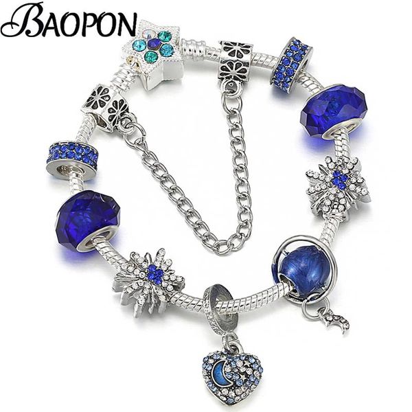 charm bracelets silver plated moon & star bracelet with crystal snake chain bangles for women men diy romantic jewelry gift, Golden;silver
charm bracelets silver plated moon & star bracelet with crystal snake chain bangles for women men diy romantic jewelry gift, Golden;silver