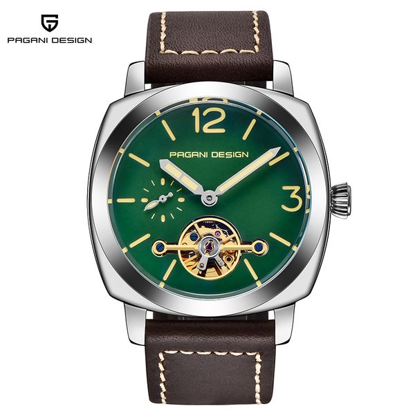 pagani design brand fashion mechanical green men clock luxury automatic clocks for tourbillon relogio masculino, Slivery;brown
pagani design brand fashion mechanical green men clock luxury automatic clocks for tourbillon relogio masculino, Slivery;brown