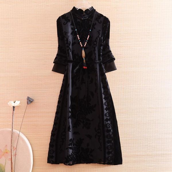 chinese style women qipao autumn royal positioning burnt flowers vintage elegant slim lady luxurious belt a-line dress s-xl ethnic clothing, Red
chinese style women qipao autumn royal positioning burnt flowers vintage elegant slim lady luxurious belt a-line dress s-xl ethnic clothing, Red