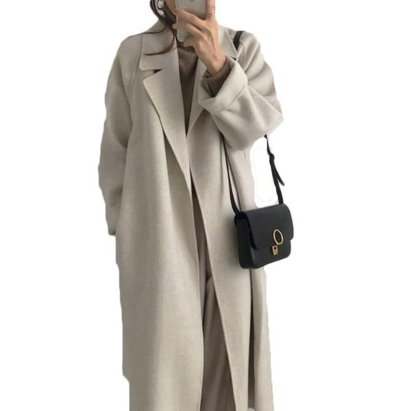 women's wool & blends woolen coat women 2021 autumn and winter temperament slim-fit lace-up waist over the knee imitation cashmere jack, Black
women's wool & blends woolen coat women 2021 autumn and winter temperament slim-fit lace-up waist over the knee imitation cashmere jack, Black
