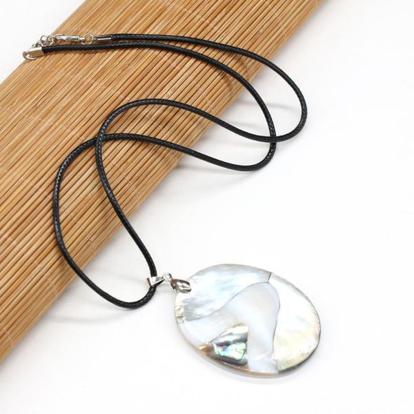 natural mother of pearl shell pendant necklace oval for jewelry exquisite gift length 55+5cm necklaces, Silver
natural mother of pearl shell pendant necklace oval for jewelry exquisite gift length 55+5cm necklaces, Silver