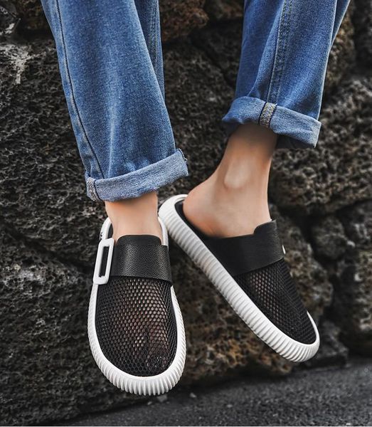 summer beach slides women men slippers sandals flip flops breathable mesh hollow thick platfrom bottom ladies couples shoes, Black
summer beach slides women men slippers sandals flip flops breathable mesh hollow thick platfrom bottom ladies couples shoes, Black