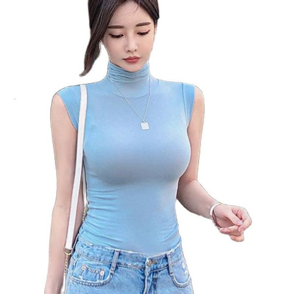 women's t-shirt see through slim tshirt women sleeveless korean style basic elasticity vogue skinny turtleneck t, White
women's t-shirt see through slim tshirt women sleeveless korean style basic elasticity vogue skinny turtleneck t, White