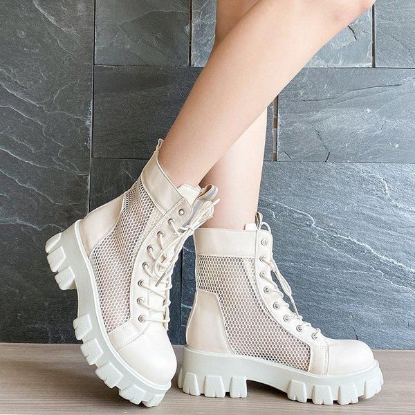 women breatherable mesh ankle boots 2021 summer fashion casual platform shoes gothic punk motorcycle leather combat, Black
women breatherable mesh ankle boots 2021 summer fashion casual platform shoes gothic punk motorcycle leather combat, Black