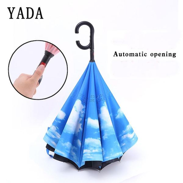 umbrellas yada sky white cloud double layer inverted umbrella for women reverse automatic rainproof protection uv yd095
umbrellas yada sky white cloud double layer inverted umbrella for women reverse automatic rainproof protection uv yd095