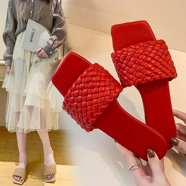 women slippers fashion summer weave ladies shoes pu leather outdoor beach casual slides female flat sandals woman shoes 2021 new, Black
women slippers fashion summer weave ladies shoes pu leather outdoor beach casual slides female flat sandals woman shoes 2021 new, Black