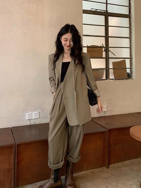 women's pants & capris casual loose high waist suit women spring and autumn 2021 wide leg solid color trousers korean style, Black;white
women's pants & capris casual loose high waist suit women spring and autumn 2021 wide leg solid color trousers korean style, Black;white