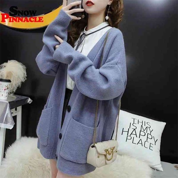 autumn winter women sweater solid v-neck knitted pockets cardigans sweater casual loose female fashion coat for lady 210524, White
autumn winter women sweater solid v-neck knitted pockets cardigans sweater casual loose female fashion coat for lady 210524, White