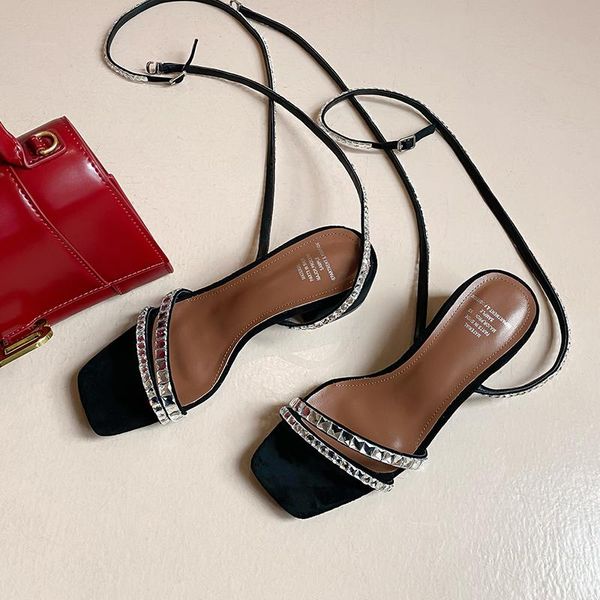 high heels shoes women's sweet sandals genuine leather crystal decoration dating zapatos de mujer, Black
high heels shoes women's sweet sandals genuine leather crystal decoration dating zapatos de mujer, Black
