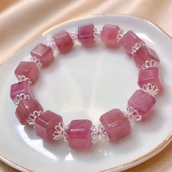 beaded, strands fine pink natural crystal bracelet quartzite sugar cubes shape beads bracelets for women simple sweet stone fshion jewelry, Black
beaded, strands fine pink natural crystal bracelet quartzite sugar cubes shape beads bracelets for women simple sweet stone fshion jewelry, Black