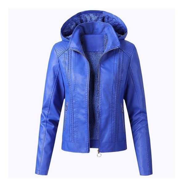 women's jackets 2021 winter pu leather jacket women velvet keep warm motorcycle hooded collar windbreaker coat female, Black;brown
women's jackets 2021 winter pu leather jacket women velvet keep warm motorcycle hooded collar windbreaker coat female, Black;brown