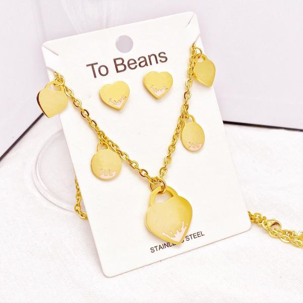 earrings & necklace stainless steel crystal heart round pendant for women wedding jewelry silver color fashion
earrings & necklace stainless steel crystal heart round pendant for women wedding jewelry silver color fashion
