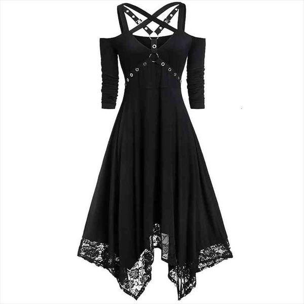 halloween print backless cosplay womens dresses costume a line plus size open shoulder lace half sleeve gothic, Black;gray 
halloween print backless cosplay womens dresses costume a line plus size open shoulder lace half sleeve gothic, Black;gray