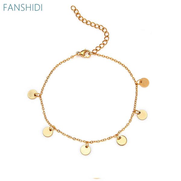 fanshidi stainless steel temperament circle charm bracelet for women gold color sequins pendant pulsera de acero in, Golden;silver
fanshidi stainless steel temperament circle charm bracelet for women gold color sequins pendant pulsera de acero in, Golden;silver