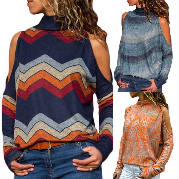 women's t-shirt geometry striped casual shirt cold shoulder long sleeve stand collar summer fashion 2021 women elegant loose, White
women's t-shirt geometry striped casual shirt cold shoulder long sleeve stand collar summer fashion 2021 women elegant loose, White