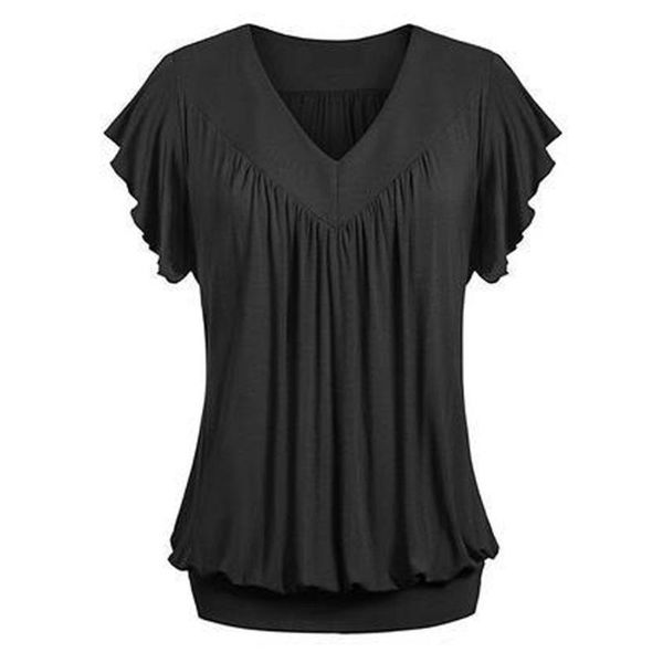 women's t-shirt women pleated t shirt plus size loose v neck short sleeve solid color summer elegant casual pullover daily tunic, White
women's t-shirt women pleated t shirt plus size loose v neck short sleeve solid color summer elegant casual pullover daily tunic, White
