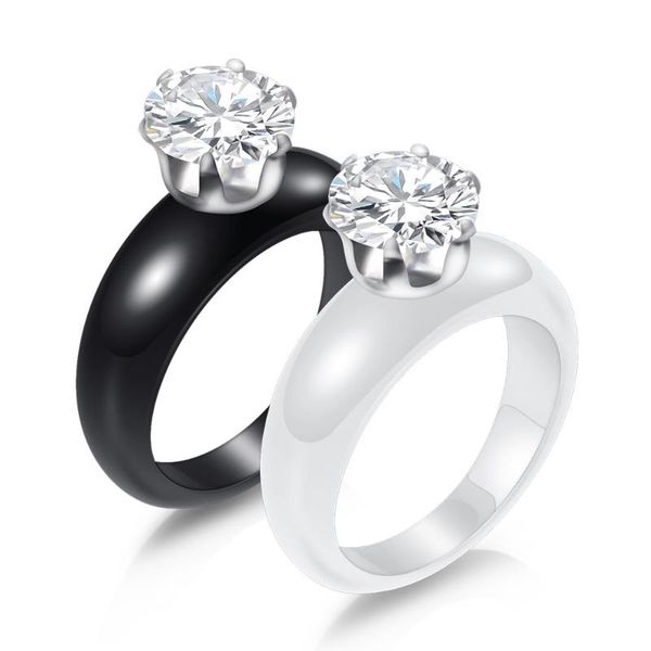 wedding rings arrival black white colorful ring ceramic for women with big crystal band width 6mm size 6-10 gift men, Slivery;golden
wedding rings arrival black white colorful ring ceramic for women with big crystal band width 6mm size 6-10 gift men, Slivery;golden