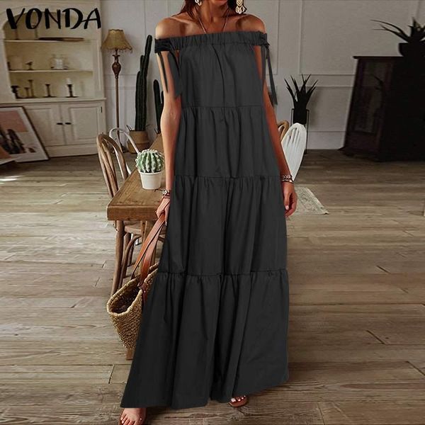 elegant off shoulder dress 2021 vonda women maxi dresses plus size beach sundress s-5xl bohemian party vestidos casual, Black;gray
elegant off shoulder dress 2021 vonda women maxi dresses plus size beach sundress s-5xl bohemian party vestidos casual, Black;gray