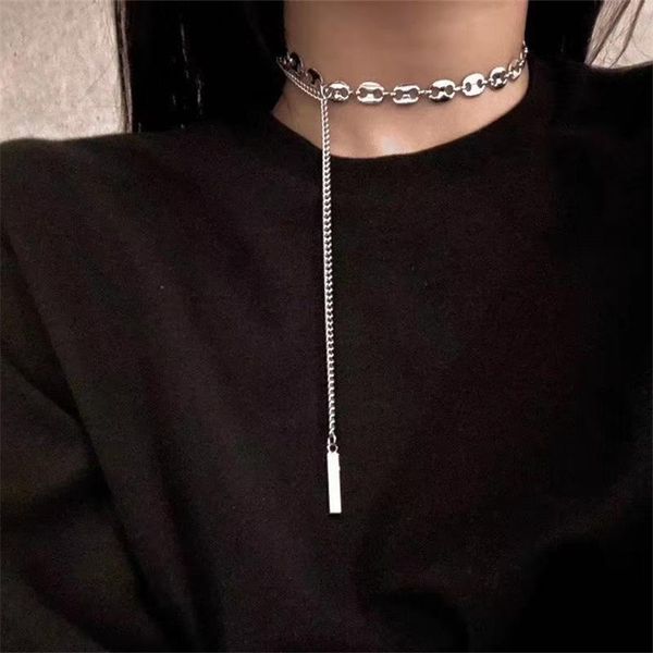 chains titanium steel women multilayer pendant necklace silver color fashion jewelry gift for female
chains titanium steel women multilayer pendant necklace silver color fashion jewelry gift for female