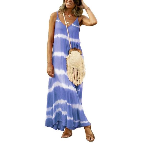 spring summer dress vestidos women stylish v neck sleeveless tie dye stripes print large hem long sling casual dresses, Black;gray
spring summer dress vestidos women stylish v neck sleeveless tie dye stripes print large hem long sling casual dresses, Black;gray