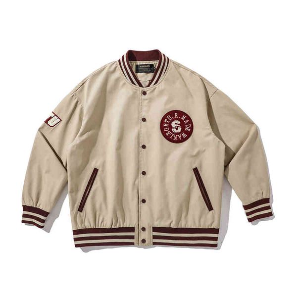 men's jackets algodão casual jaqueta de beisebol das mulheres dos homens bordados letras colégio jaquetas marca moda solta versátil cha, Black;brown
men's jackets algodão casual jaqueta de beisebol das mulheres dos homens bordados letras colégio jaquetas marca moda solta versátil cha, Black;brown