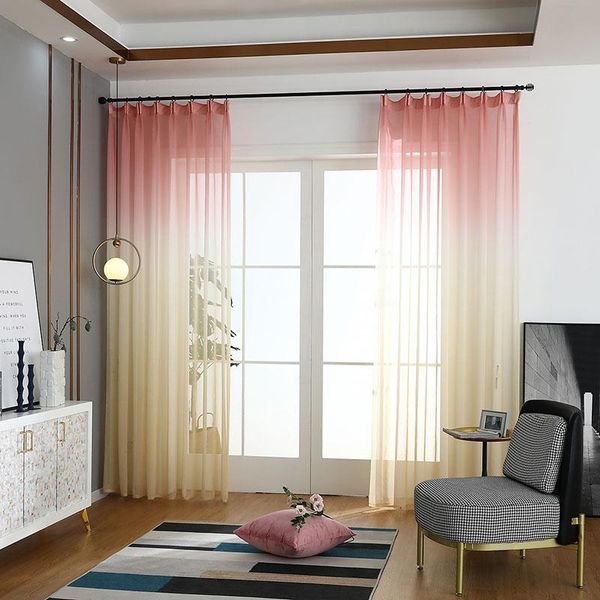 curtain & drapes gradient sheer curtains for living room bedroom kitchen pink yellow blue color tulle fabric home decoration
curtain & drapes gradient sheer curtains for living room bedroom kitchen pink yellow blue color tulle fabric home decoration