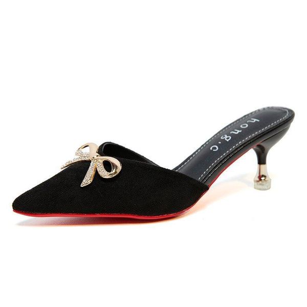 fashion women pointed toe summer sandals comfortable slippers elegant office shoes temperament high heels, Black
fashion women pointed toe summer sandals comfortable slippers elegant office shoes temperament high heels, Black