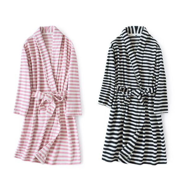 striped couple robes kimono hombre warm autumn spring long sleepwear men bathrobe home clothing casual oversized fleece pajamas 210524, Black;brown
striped couple robes kimono hombre warm autumn spring long sleepwear men bathrobe home clothing casual oversized fleece pajamas 210524, Black;brown