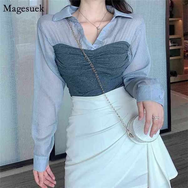 korean v neck short women lace-up patchwork long sleeve shirts for casual white blouse femme blusas 12386 210512
korean v neck short women lace-up patchwork long sleeve shirts for casual white blouse femme blusas 12386 210512