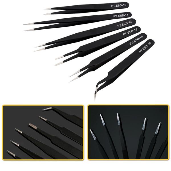 professional hand tool sets 6pcs esd antistatic tweezer set tip high precision straight curved stainless steel multifunction plier repair
professional hand tool sets 6pcs esd antistatic tweezer set tip high precision straight curved stainless steel multifunction plier repair