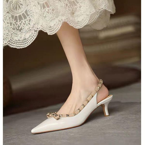 sandals women rivet slip on pu woman summer bowtie pointed toe thin kitten heels female high bridesmaid blue shoes, Black
sandals women rivet slip on pu woman summer bowtie pointed toe thin kitten heels female high bridesmaid blue shoes, Black