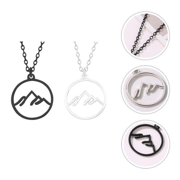 2pcs neck chain hill pattern necklace fashion decoration girl pendant necklaces, Silver
2pcs neck chain hill pattern necklace fashion decoration girl pendant necklaces, Silver