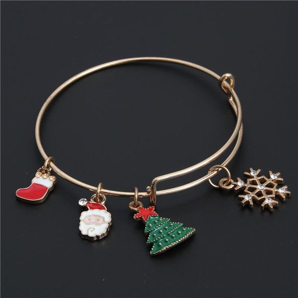 1pc gold christmas tree winter snow charms bracelet santa claus adjustable bangle gift for lover e2191, Black
1pc gold christmas tree winter snow charms bracelet santa claus adjustable bangle gift for lover e2191, Black