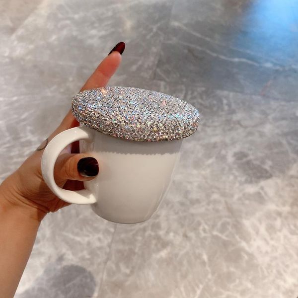 mugs 330ml ceramic cup with rhinestone cover sparkling coffee cups milk tea cute personality drinkware breakfast bottle
mugs 330ml ceramic cup with rhinestone cover sparkling coffee cups milk tea cute personality drinkware breakfast bottle