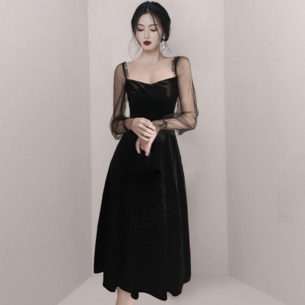 2021 springtime vintage hepburn dressed in black velvet long sleeve midi mesh dress party femme bathrobe 4w37, Black;gray
2021 springtime vintage hepburn dressed in black velvet long sleeve midi mesh dress party femme bathrobe 4w37, Black;gray
