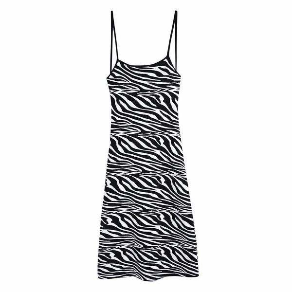 women sling dress knitted backless zebra stripes fashion elegant chic lady woman midi dresses 210709, Black;gray
women sling dress knitted backless zebra stripes fashion elegant chic lady woman midi dresses 210709, Black;gray