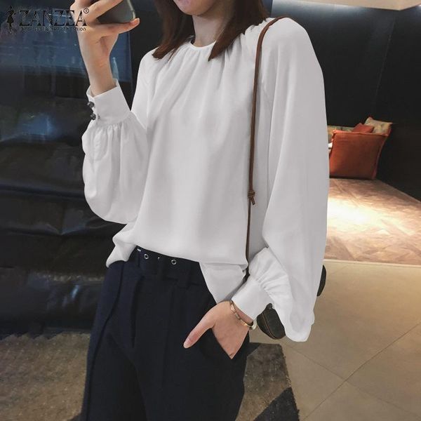 women's blouses & shirts satin shirt spring women o neck holiday party blouse zanzea vintage long sleeve lady office ol pleated chemise, White
women's blouses & shirts satin shirt spring women o neck holiday party blouse zanzea vintage long sleeve lady office ol pleated chemise, White