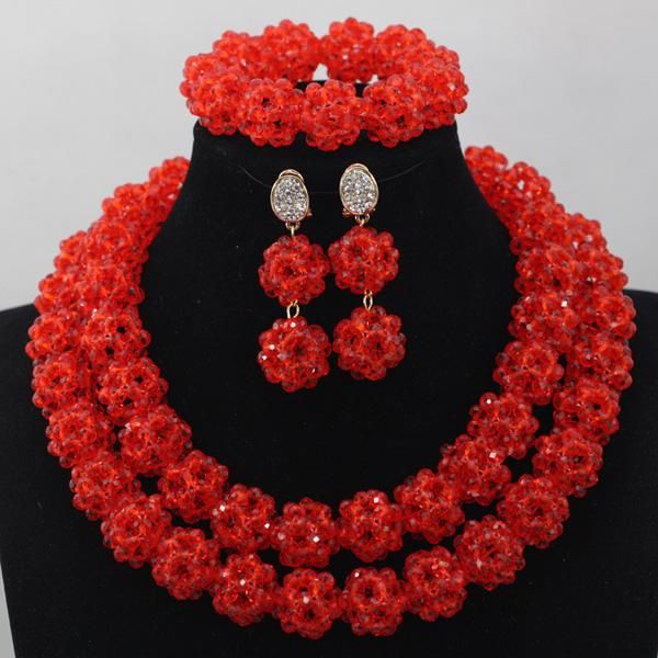 earrings & necklace charming orange red african statement beads jewelry set nigerian crystal full bead wedding party qw160, Silver
earrings & necklace charming orange red african statement beads jewelry set nigerian crystal full bead wedding party qw160, Silver