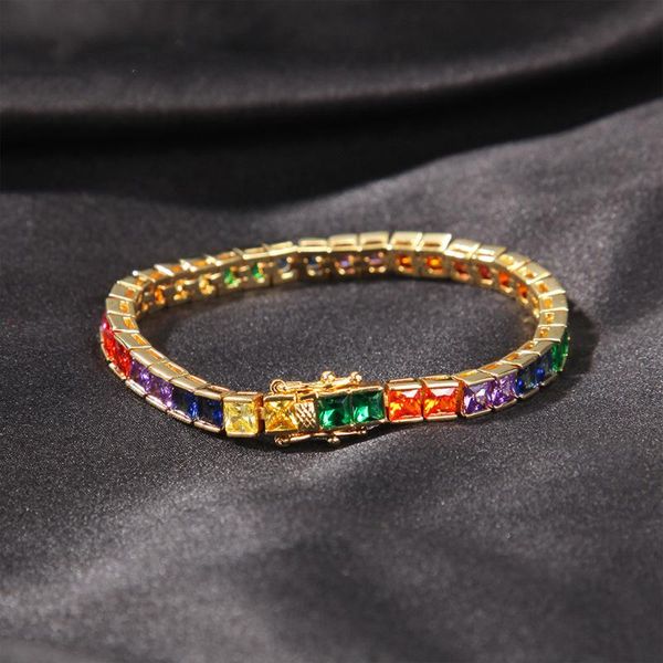 charm bracelets european and american simple hip-hop bracelet star same style copper inlaid colorful square zircon trendy tennis chain, Golden;silver
charm bracelets european and american simple hip-hop bracelet star same style copper inlaid colorful square zircon trendy tennis chain, Golden;silver