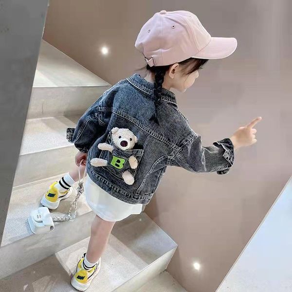 jackets kids autumn denim jacket 2021 girls spring cartoon children's outerwear for 2-12 years old, Blue;gray
jackets kids autumn denim jacket 2021 girls spring cartoon children's outerwear for 2-12 years old, Blue;gray